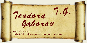 Teodora Gaborov vizit kartica